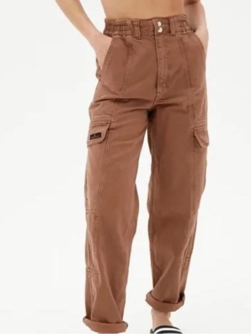 BDG Urban Outfitters Blaine High-Waisted Relaxed Cargo Skate Jeans | 26 | Brown